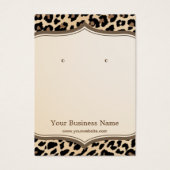 Trendy Leopard Print Pattern Oorbel Display Kaarte Visitekaartjes (Voorkant)