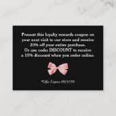 Trendy Leopard Print Pink Ribbon Discount Coupon (Achterkant)