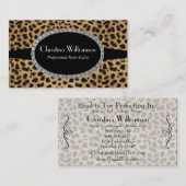 Trendy Leopard print Rhinestones Visitekaartje (Voorkant / Achterkant)