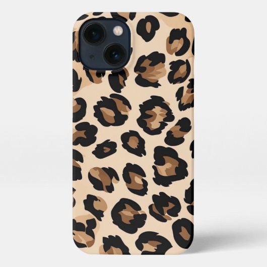 Trendy Leopard Print Slim Telefoonhoesje iPhone Hoesje (Achterkant)