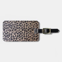 Trendy Leopard Print Travel Bagagelabel