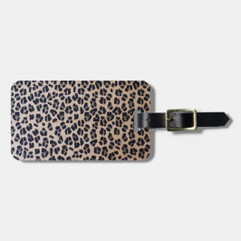 Trendy Leopard Print Travel Bagagelabel