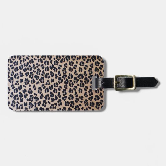 Trendy Leopard Print Travel Bagagelabel (Voorkant horizontaal)