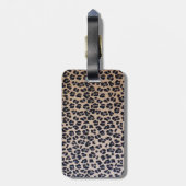 Trendy Leopard Print Travel Bagagelabel (Achterkant verticaal)