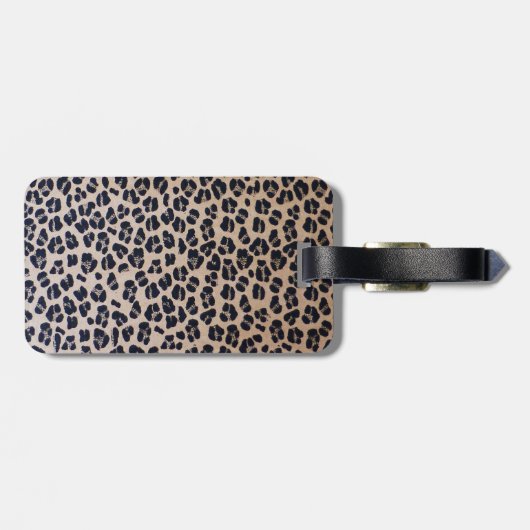 Trendy Leopard Print Travel Bagagelabel (Achterkant horizontaal)