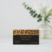 Trendy Leopard Print Visitekaartje (Staand voorkant)