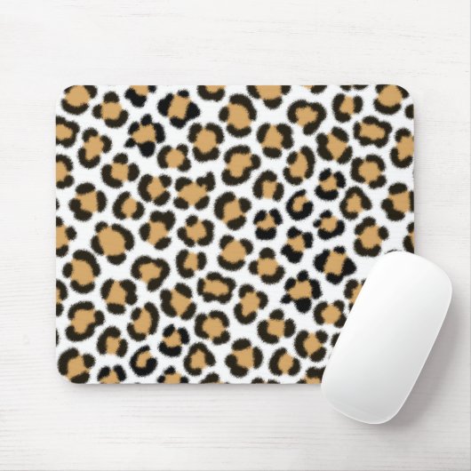 Trendy Leopard Simulate Fur Effect Pattern Muismat (Met muis)