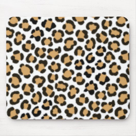 Trendy Leopard Simulate Fur Effect Pattern Muismat (Voorkant)