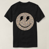 Trendy Leopard Smiley Face Lightning Bolt T-shirt (Design voorkant)