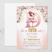 Trendy letter D monogram ballerina meisje verjaard Kaart (Voorkant / Achterkant)