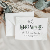 Trendy lettering New Home Moving aankondiging Briefkaart