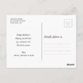 Trendy lettering twee foto kerstvakantie briefkaart (Achterkant)