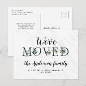 Trendy letters marmer New Home Briefkaart (Voorkant / Achterkant)