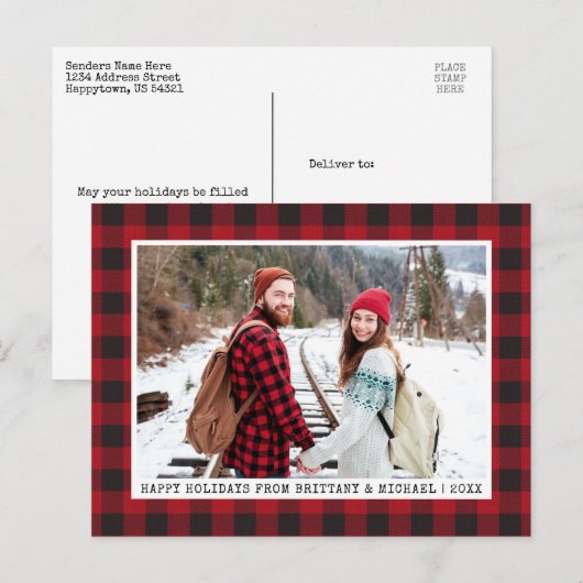 Trendy lettertypemachine - Minimale speldenfoto Briefkaart (Voorkant / Achterkant)