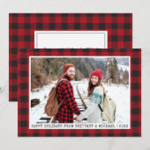 Trendy lettertypemachine - Minimale speldenfoto Feestdagenkaart (Voorkant / Achterkant)