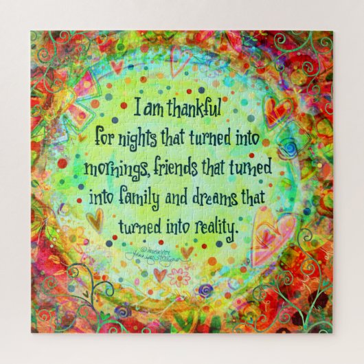 Trendy Leuk Dankbare Zegeningen Inspirivity Legpuzzel (Verticaal)