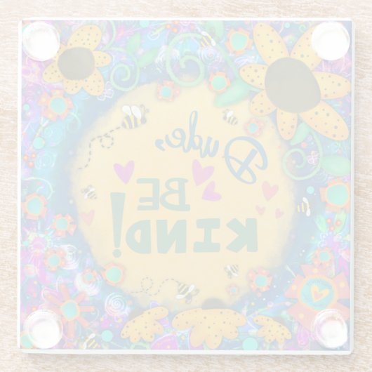 Trendy Leuk Vriendelijkheid Unieke Bloemen Dude We Glazen Onderzetter (Achterkant)