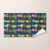 Trendy Leuke Cartoon Cactus in Pottenpatroon Bad Handdoek (Handdoek)