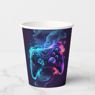 Trendy leuke games controller verjaardag papieren bekers