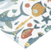 Trendy Leuke Kleurrijke Haaien Onder Het Zee Thema Tafelkleed (Gekanteld)