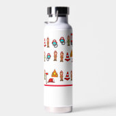 Trendy Leuke Rode Brandweerauto & Brandweerlieden Waterfles (Rechts)
