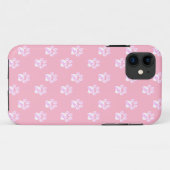 Trendy leuke witte pokken op roze Case-Mate iPhone case (Achterkant (horizontaal))
