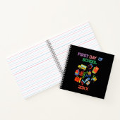 trendy levendige Terug naar School Pattern Notitieboek (Binnen)