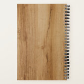 Trendy lichte fineerprint moderne logo notitieboek (Achterkant)