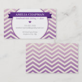 TRENDY lichte ombre chevron patroon violet paarse Visitekaartje (Voorkant / Achterkant)