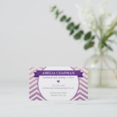 TRENDY lichte ombre chevron patroon violet paarse Visitekaartje (Staand voorkant)