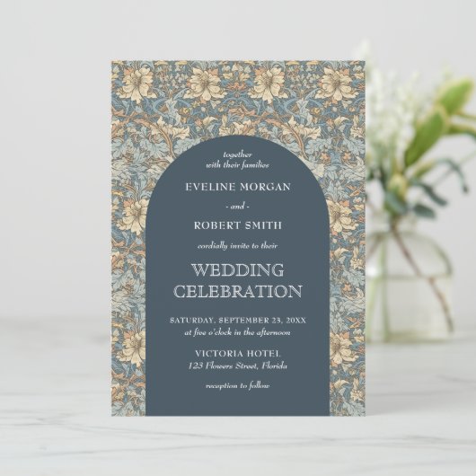 Trendy lichte pastel gedempte kleuren bloem Nouvea Kaart (Staand voorkant)