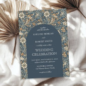 Trendy lichte pastel gedempte kleuren floral Nouve Kaart