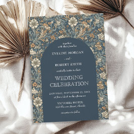 Trendy lichte pastel gedempte kleuren floral Nouve Kaart