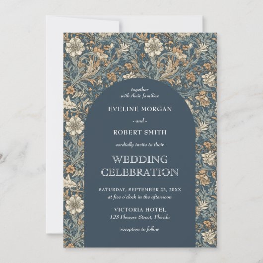 Trendy lichte pastel gedempte kleuren floral Nouve Kaart (Voorkant)