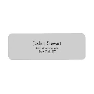 Trendy Lichtgrijs Plain Elegant Legible Etiket