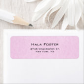Trendy Lichtroze Elegante Moderne Stijl Etiket (Insitu)