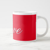 Trendy liefde bruiloft kalligrafie Script rood Grote Koffiekop (Rechts)