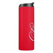 Trendy liefde bruiloft kalligrafie Script rood Thermosbeker (Gedraaid links)