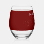 Trendy Liefde Bruiloft of Jubileum Thema Bulk Wijnglas Zonder Voet (Rechts)