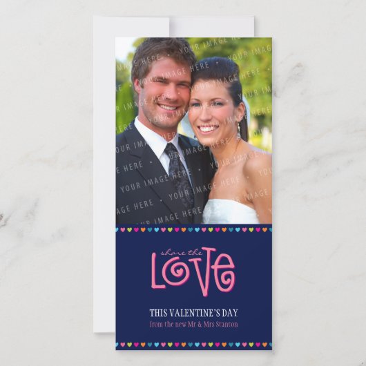 TRENDY LIEFDE FOTOCARD :: LIEFDESBRIEVEN 1STUK FEESTDAGENKAART (Voorkant)