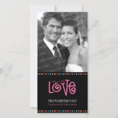 TRENDY LIEFDE FOTOKAART :: LOVELETTERS 2P FEESTDAGENKAART (Voorkant)