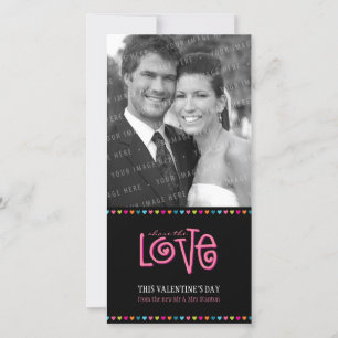TRENDY LIEFDE FOTOKAART :: LOVELETTERS 2P FEESTDAGENKAART