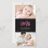 TRENDY LIEFDE FOTOKAART :: LOVELETTERS 2P FEESTDAGENKAART (Voorkant)