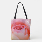 Trendy Liefde Gepersonaliseerd Roze Rose Design Tote Bag (Achterkant)