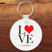 Trendy LIEFDE Gepersonaliseerde Naam Sleutelhanger (Achterkant)