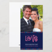 TRENDY LIEFDE PHOTOCARD :: LIEFDESBRIEVEN 1P FEESTDAGENKAART (Voorkant / Achterkant)