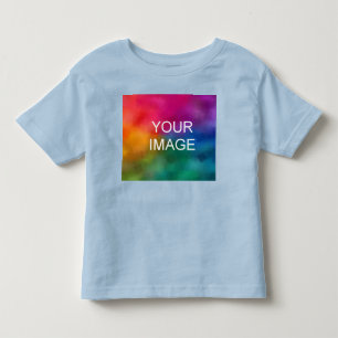 Trendy Light Blue Color Sjabloon Voeg Afbeelding L Kinder Shirts