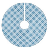 Trendy Light Blue Kersttartan Kerstboom Rok (Voorkant)