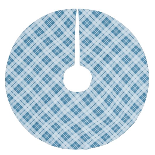 Trendy Light Blue Kersttartan Kerstboom Rok (Voorkant)