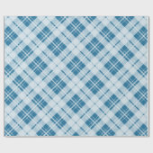 Trendy Light Blue tartan Cadeaupapier (Vlak)